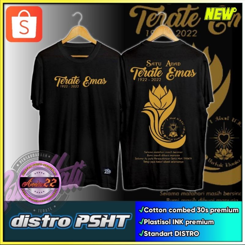 Ori KAOS PSHT TERATE EMAS LAMBANG VIRAL (KODE A1) PANJANG