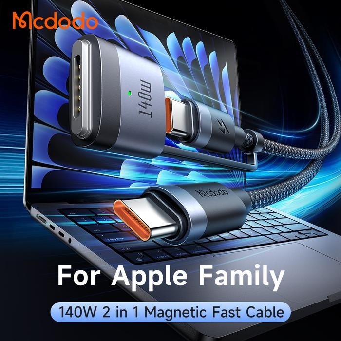 MCDODO Kabel 2in 1 Magsafe 3 + PD3.1 Type C Fast Charging 140w -240w