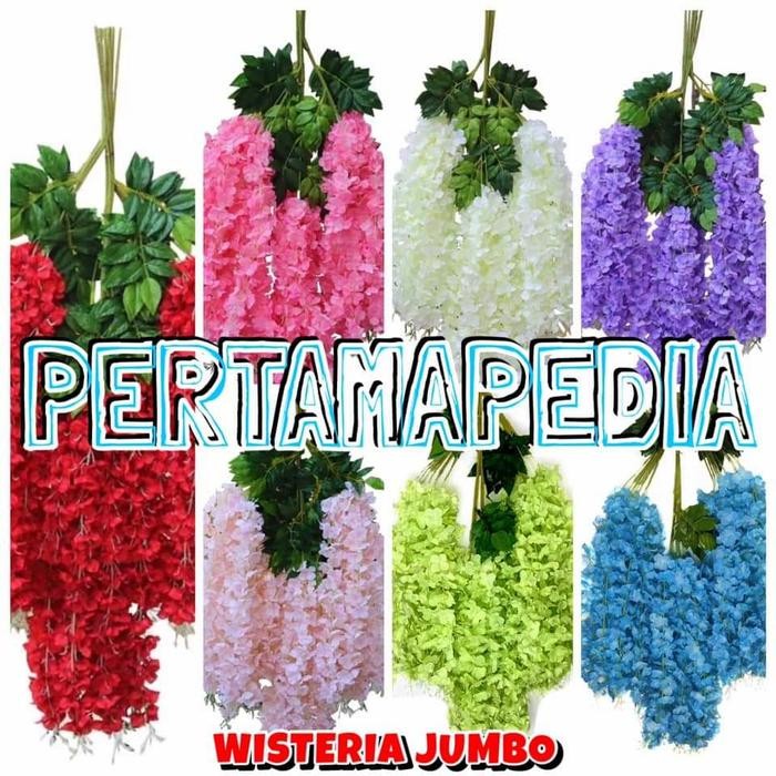 Bunga Plastik/ Bunga Hiasan / Bunga Gantung/ Bunga Dekor / Wisteria