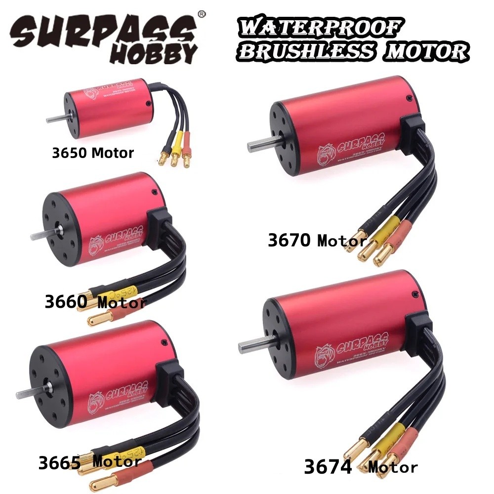 IMPORT Surpass Hobby Waterproof Brushless Motor KK 3650 3660 3665 3670 3674 for 1/8 1/10 RC Car
