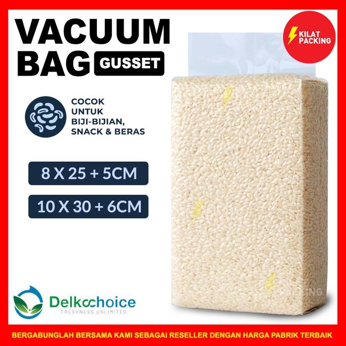 Plastik Vacuum Gusset Nylon Beras / Cemilan / Bubuk Premium Satuan Kode 1312
