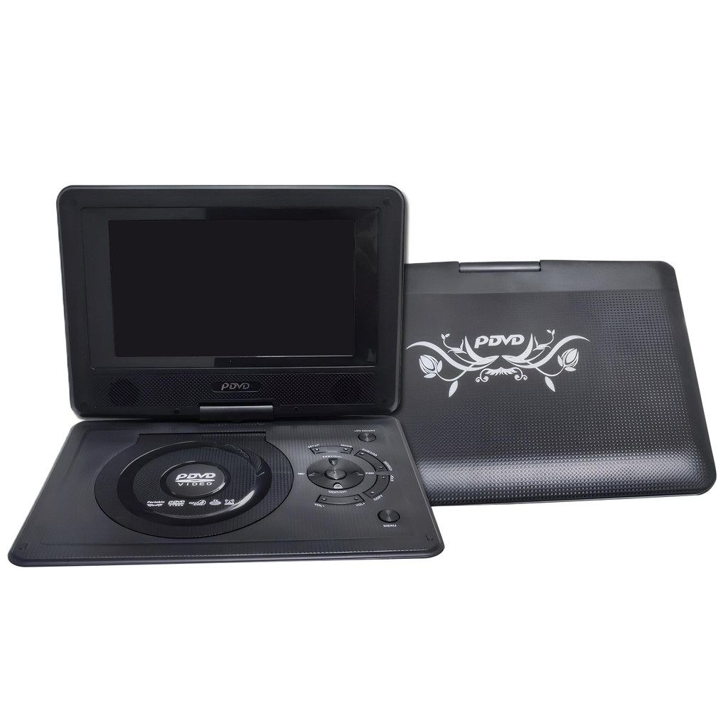 Portable DVD Player with 270 Swivel HD Large Screen Support Games FM Radio Home Car TV DVD Player