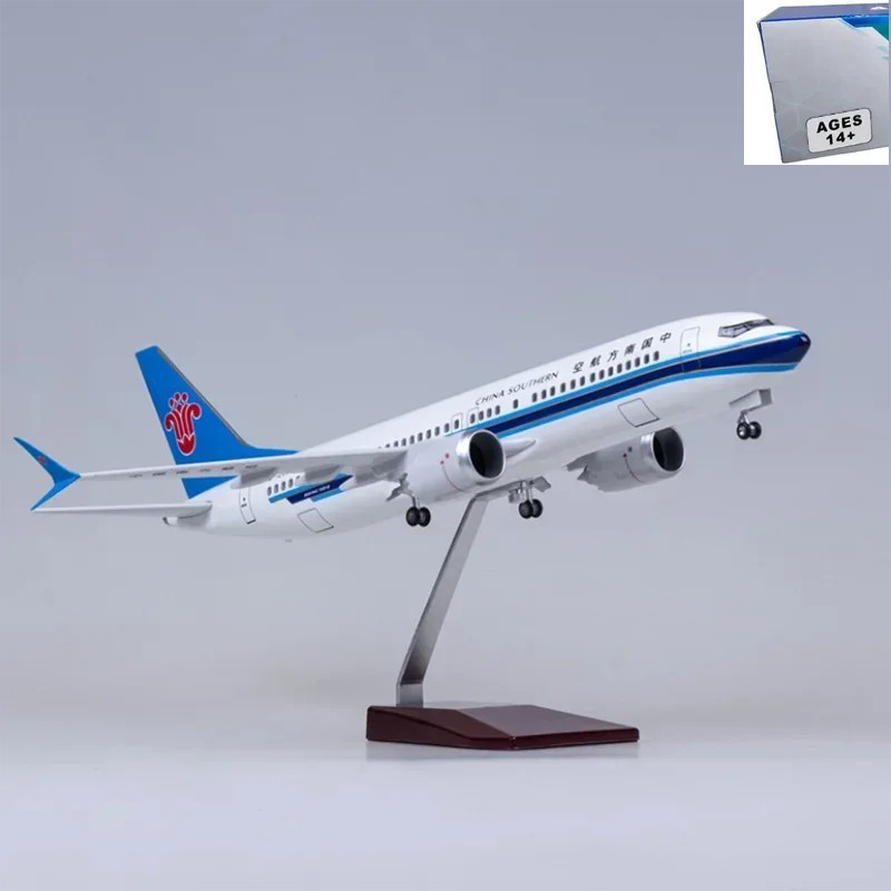 1/85 Scale 47CM Airplane 737MAX B737 MAX Aircraft China Southern Airline W Light and Wheel Diecast
