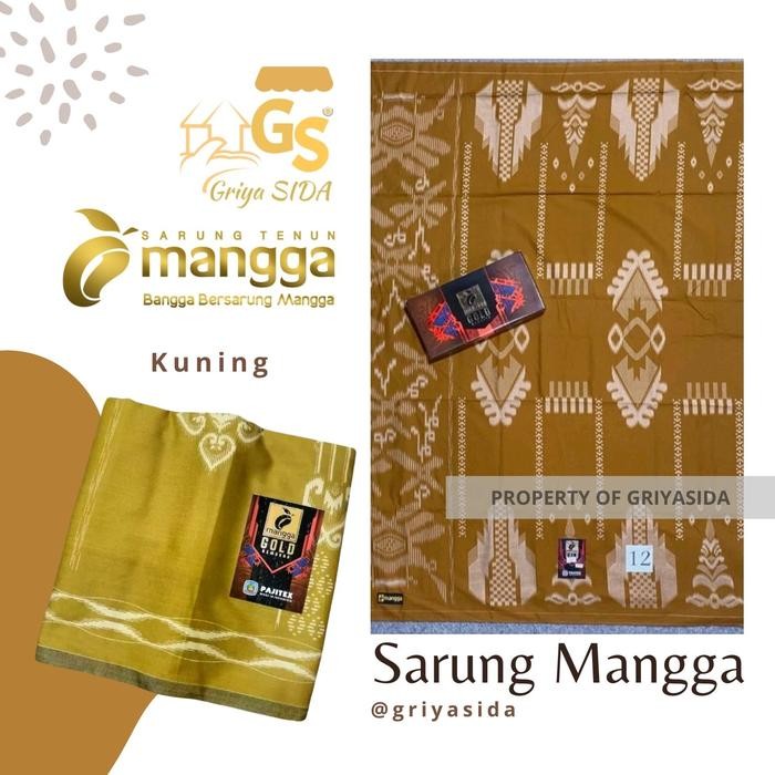 (Allthebest) Sarung mangga gold kembang premium sarung tenun mangga