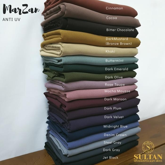 (Allthebest) 50CM MAZEN (MARZAN) ANTI UV POLOS WARNA KAIN SULTAN ABAYA