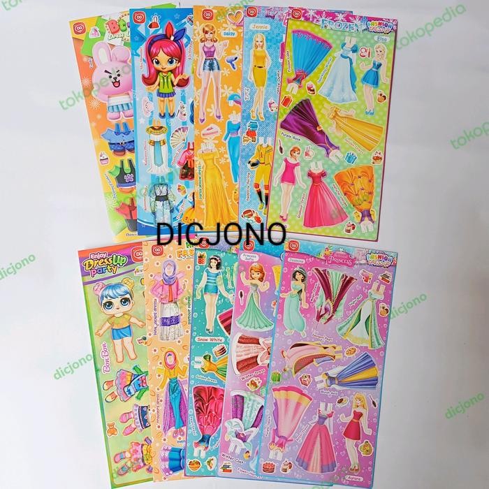 Boneka Kertas (BK) Bongkar Pasang (BP) Jumbo / Mainan Jadul Dress Up