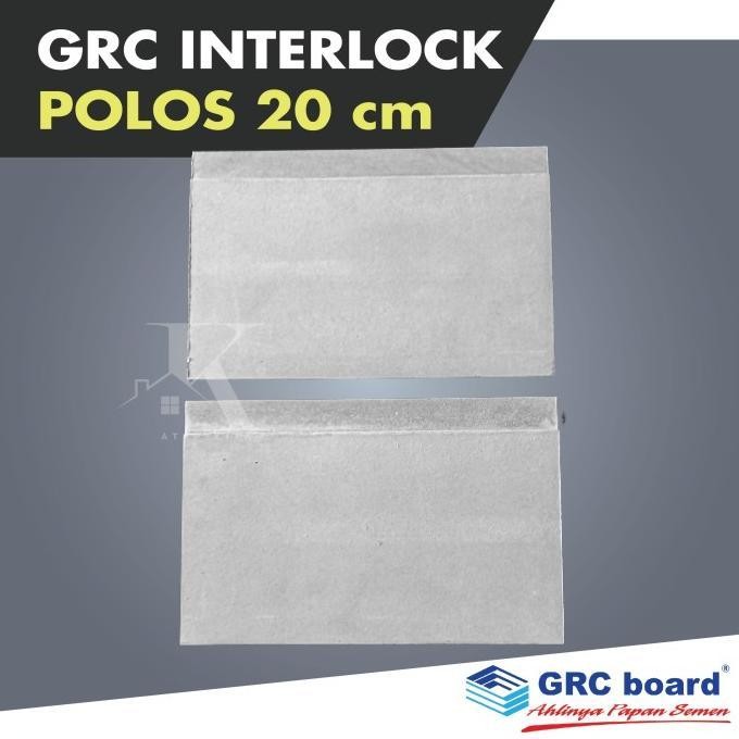 GRC POLOS INTERLOCK 20 CM / WALL SIDING / DINDING TALI AIR / WOODPLANK