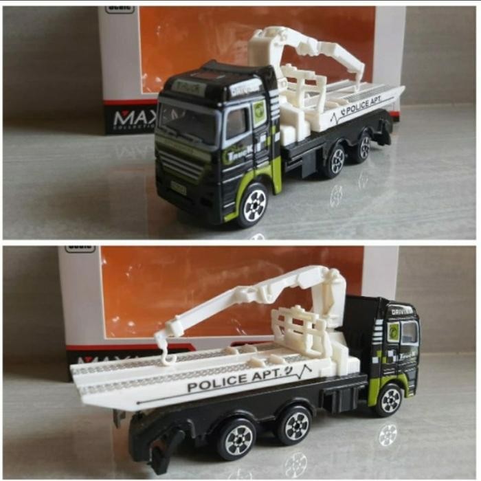 Mainan Diecast Mobil Truk Derek Polisi - Mainan Miniatur Truk Towing