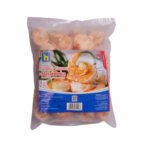 

HYPERMART UDANG VANAME KUPAS MASAK BEKU 350 GR