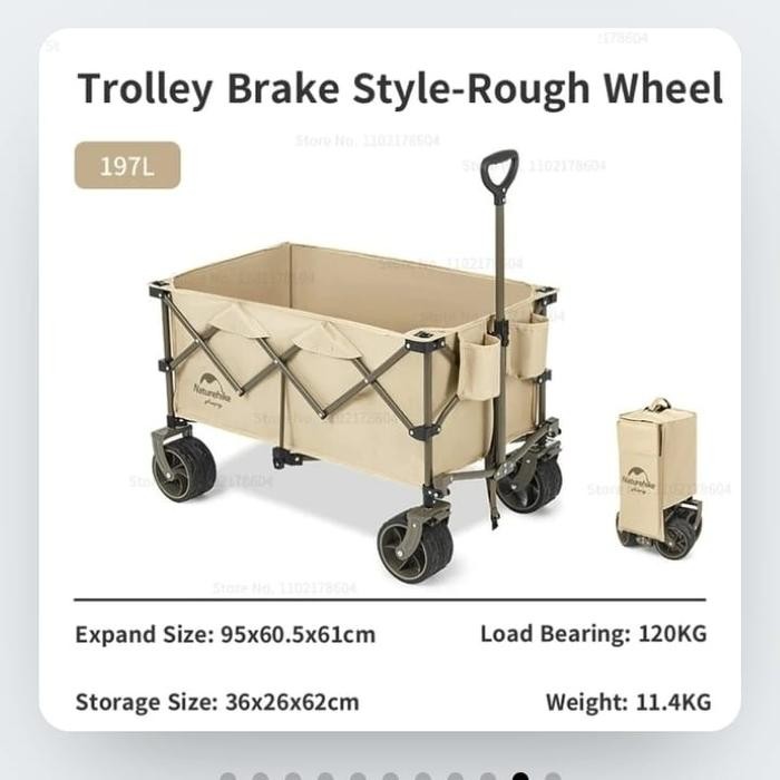 Troli Lipat Naturehike Nh20Pj005 Tc02 Gerobak Lipat Ing