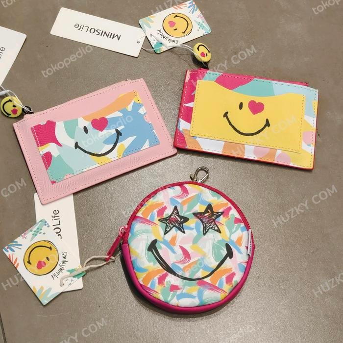 Terbaru Miniso Dompet Koin Smileyworld Collection ( Kotak / Bulat )