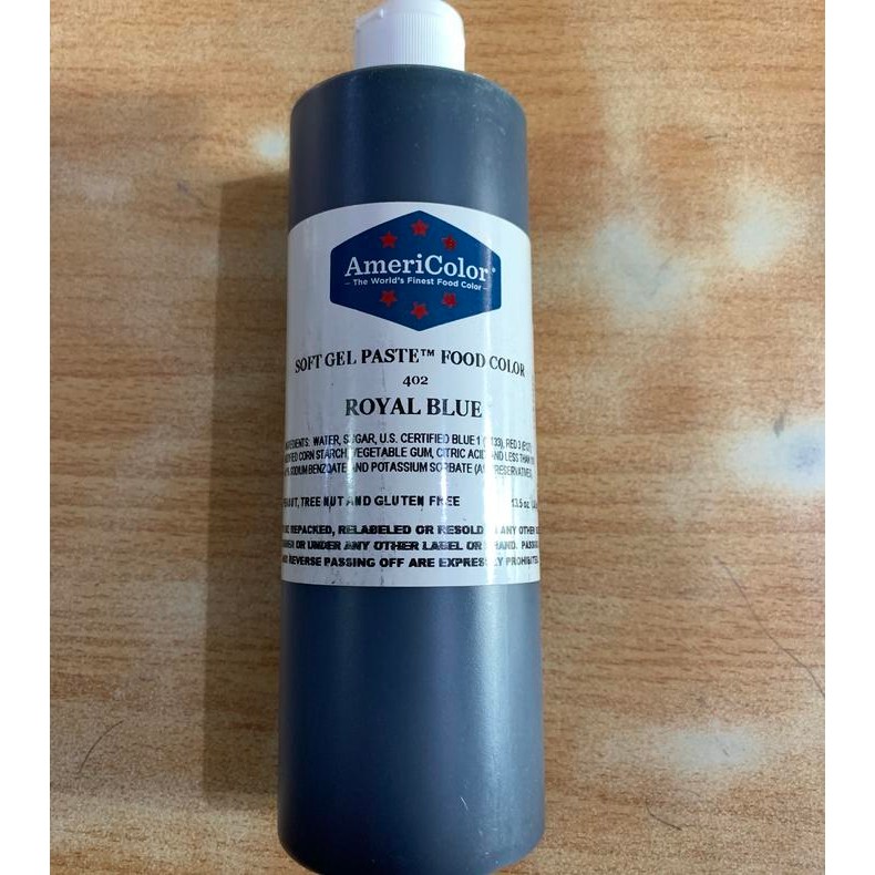 

Americolor 10.5 oz 383 gram Royal blue / pewarna icing color