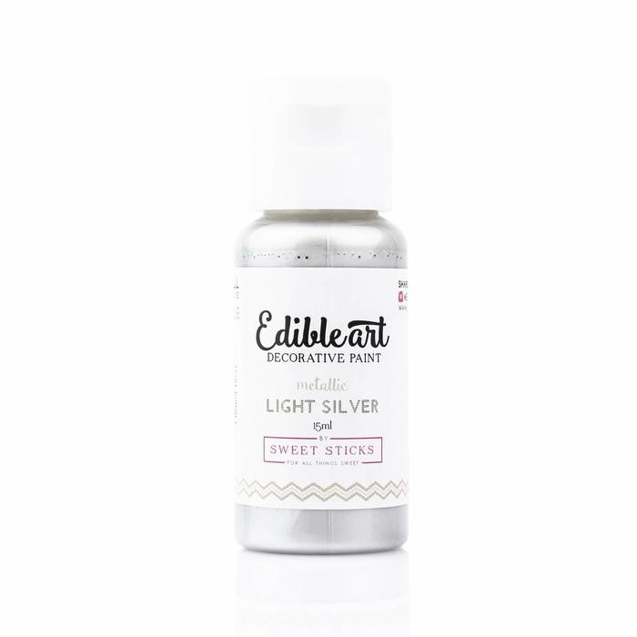 

Edible Art Paint - Light Silver 15ml