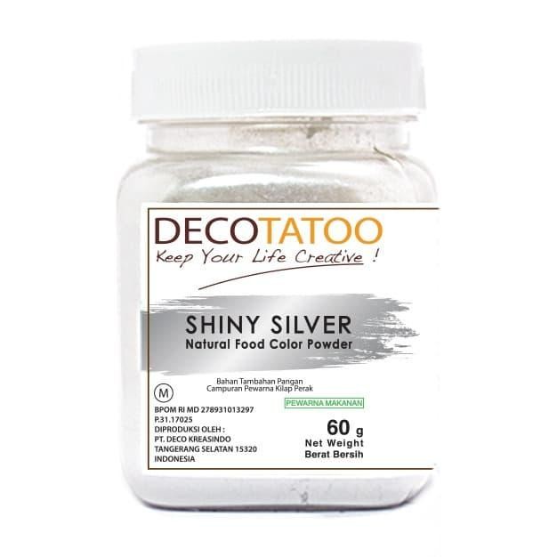 

Decotatoo Shiny SILVER Color powder 60 gr (pewarna makanan)