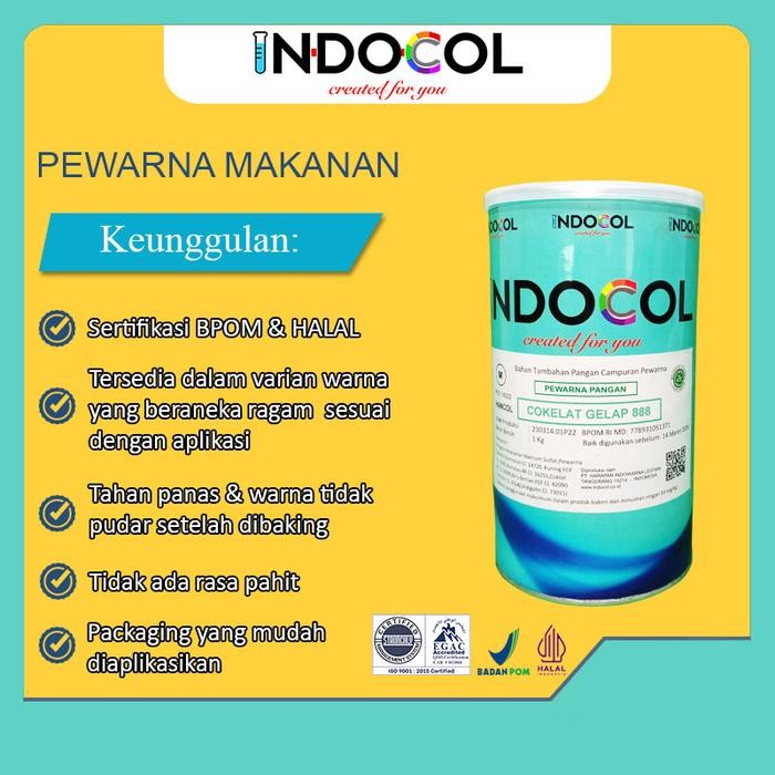 

Pewarna Makanan INDOCOL COKELAT GELAP 888 (DARK CHOCO BROWN)