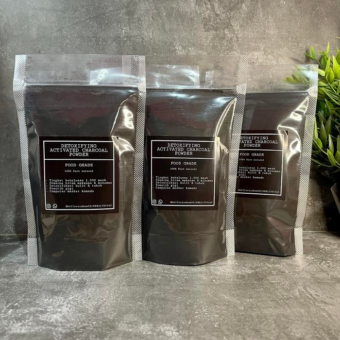 

Pure natural activated charcoal powder food grade 100 gram