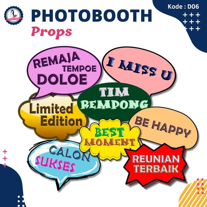 BRG BARU Photobooth props / Properti photobooth / Perlengkapan pesta / photo booth props custom