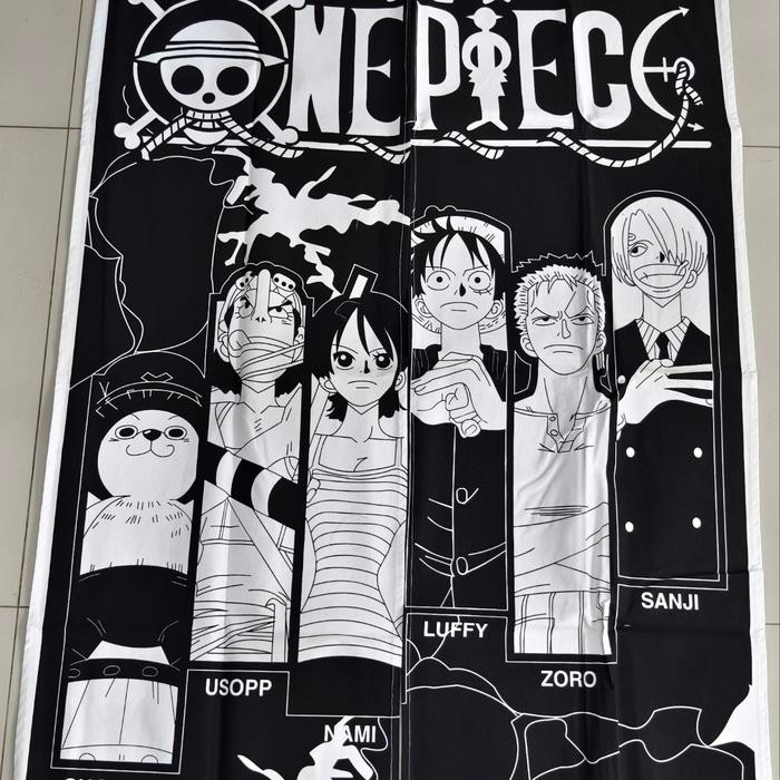 ONE PIECE Kain Tirai Gorden Pembatas Ruangan bukan Poster