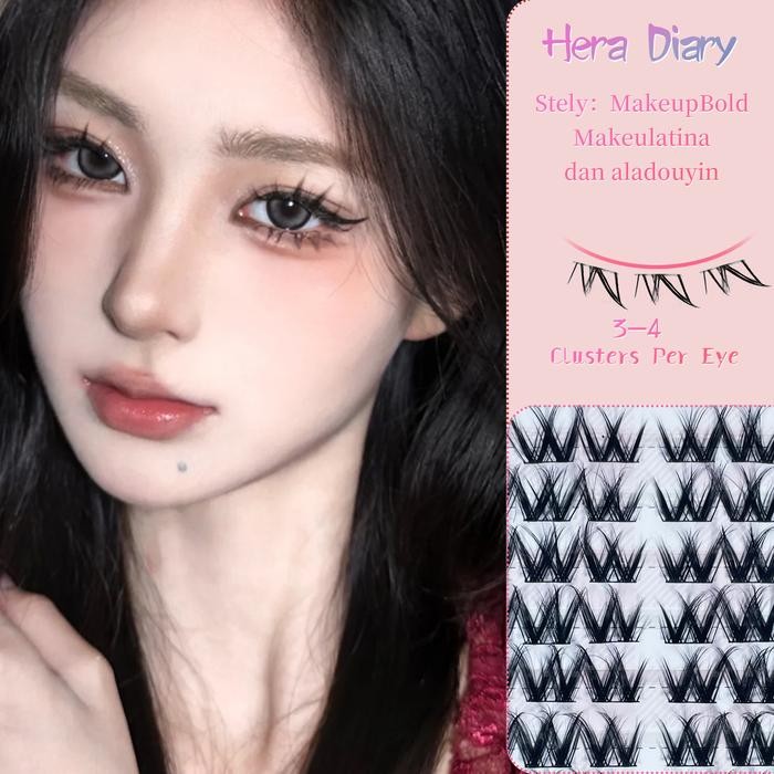 A04FREE LEMBulumata Palsu bawah Anime Douyin Cosplay Douyin Manga BIg Box 10row individual eyelash