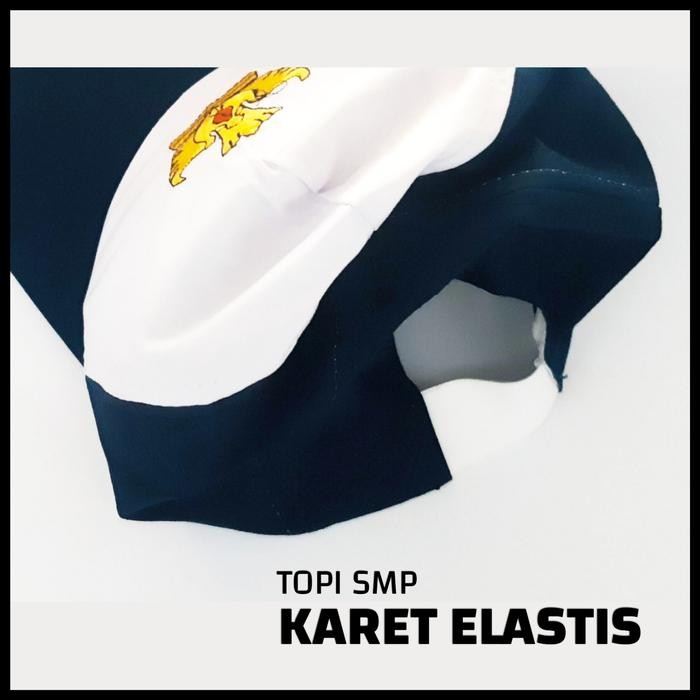(Allthebest) Topi Seragam SMP Biru Putih