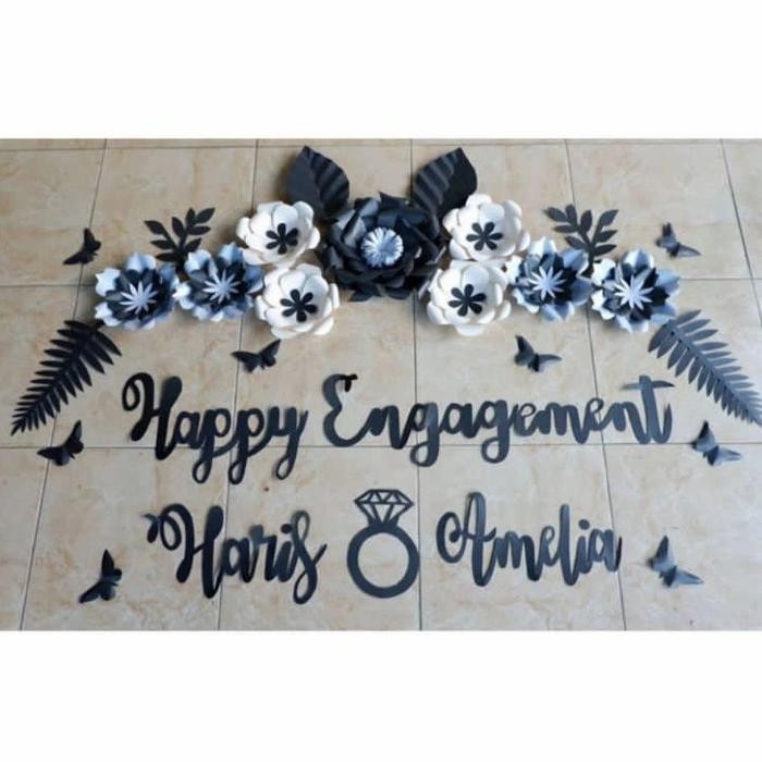 READY paper flower dekorasi backdrop bunga kertas lamaran engagement