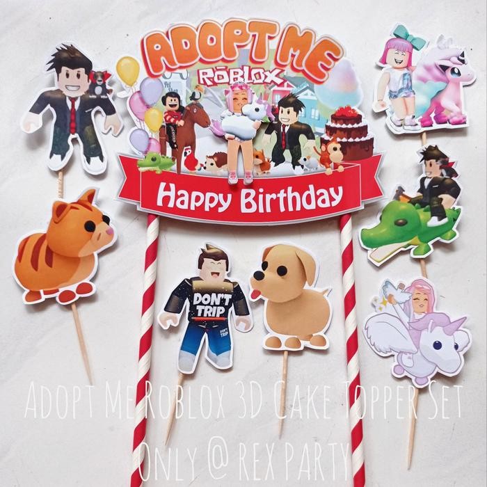 Adopt Me Roblox Cake Topper/Topper Kue 3D Adopt Me/Topper Adopt Me