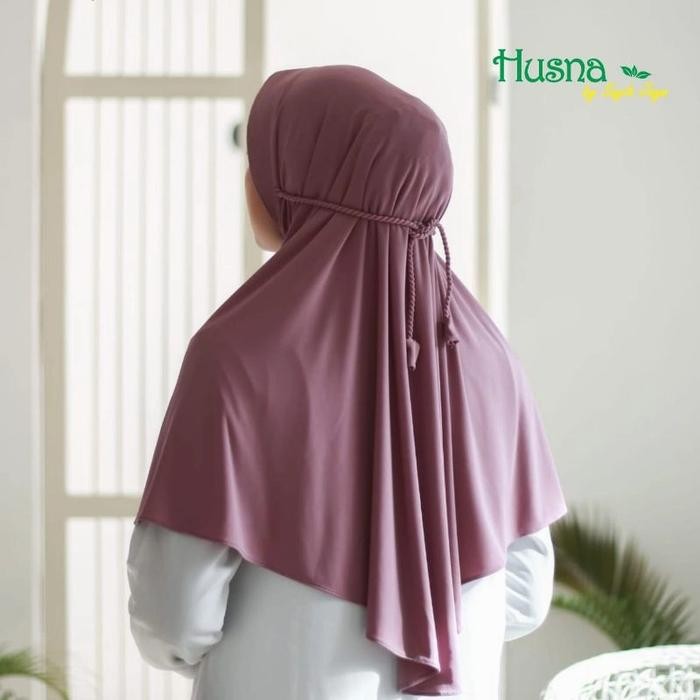 (Allthebest) Hijab Bergo Ropel Ori Husna / Jilbab / Kerudung Instan Tali Kepang 202