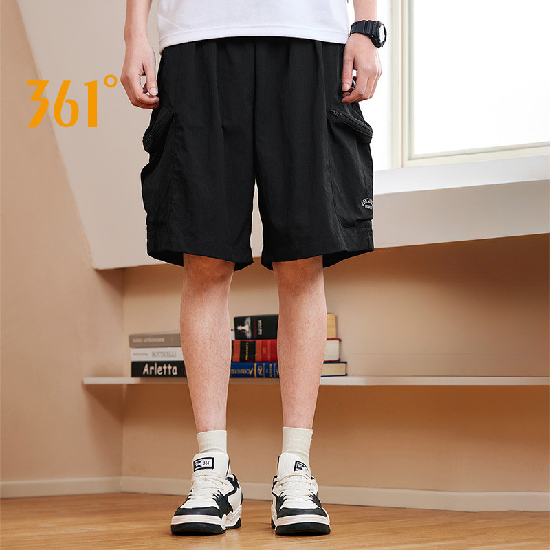 361 Degrees Men's Sport Shorts Wear-resistant Straight Workwear Retro Casual Fitness Lightweight