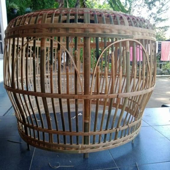 sangkar/dongdang ayam, bambu tebal,