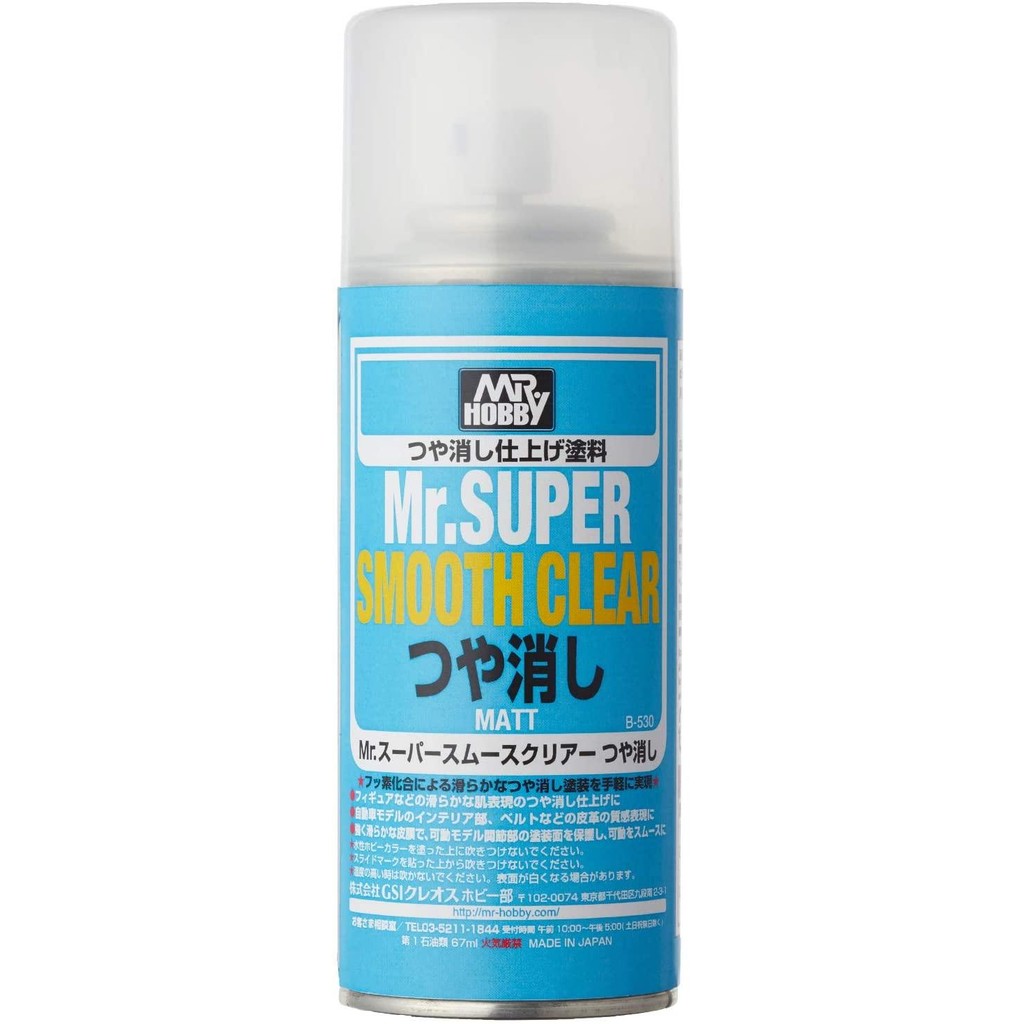 B 530 Super Smooth Clear Flat - Spraycan Topcoat Varnish Matte Doff