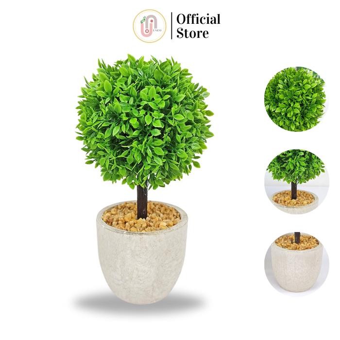 Tanaman Pohon Bunga Bonsai Mini Hias Artificial Plastik Ornamen Dekorasi Rumah
