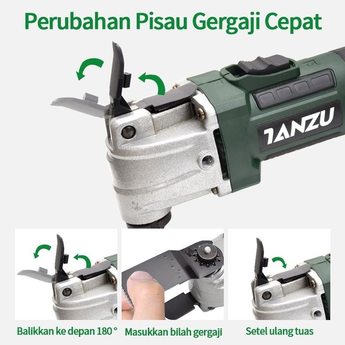 

CodTanzu Tz-O-100, Elektrik Multifungsi Portabel 21V /Mesin Getaran Sensor Pemotong Kayu Trimmer