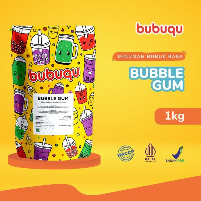 

Bubble Gum Powder Drink Bubuqu 1 Kg - Minuman Bubuk Permen Karet