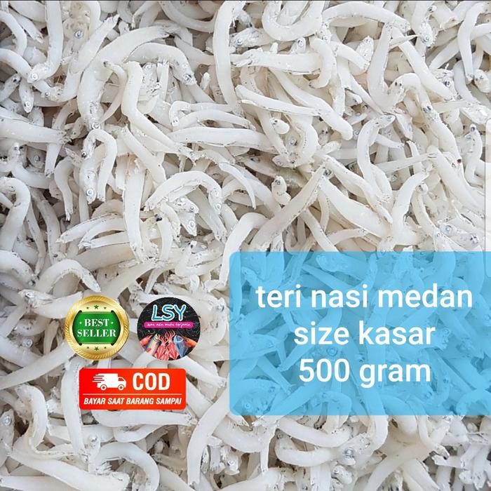 

teri nasi medan super/tn putih / size jumbo 500gr