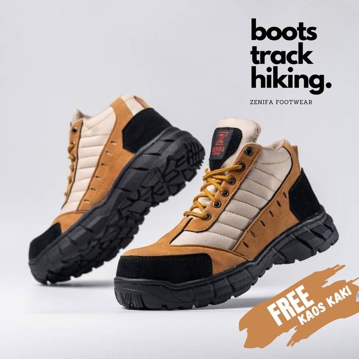 Eiger - Sepatu Hiking Pria Zenifa Tracking Safety Boots Ujung Besi Kerja Proyek Gunung Premium