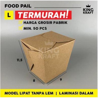 FOOD PAIl / RICE BOWL PAPER / PAPER BOX / PAPER LUNCH BOX / RICE PAPER