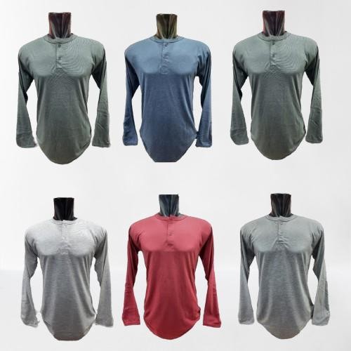 (Allthebest) 3S-Tshirt - Kaos Kurta Lengan Panjang Kaos Lengan Panjang Kaos Kurta Koko Pakistan Baju