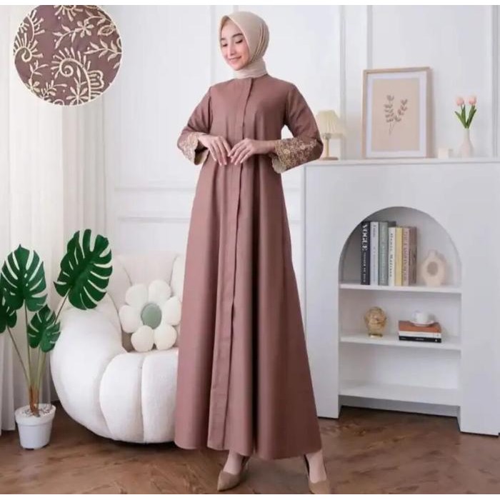 (Allthebest) gamis toyobo terbaru super cantik bahan toyobo mix bordir baju pesta