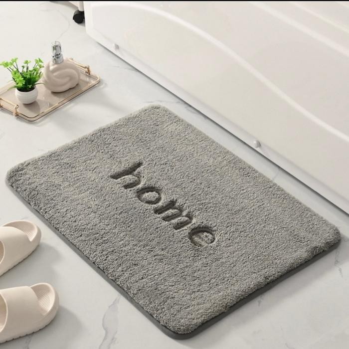 Home Floor Mat Antislip / Alas Lap Kaki Lembut Bulu Kamar Rumah Kain Lap Bathroom Toilet Keset