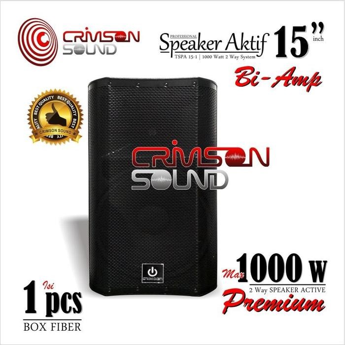SPEAKER AKTIF 15 Inch BI-AMP CRIMSON CR 15-1 Berkualitas Terbaru