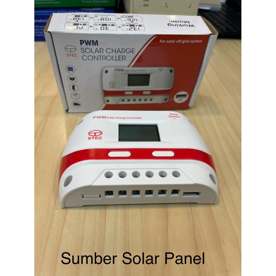 Langsung Di Co Solar Charge Controller 10A Scc 10A Scc Stec 10 A 12/24V