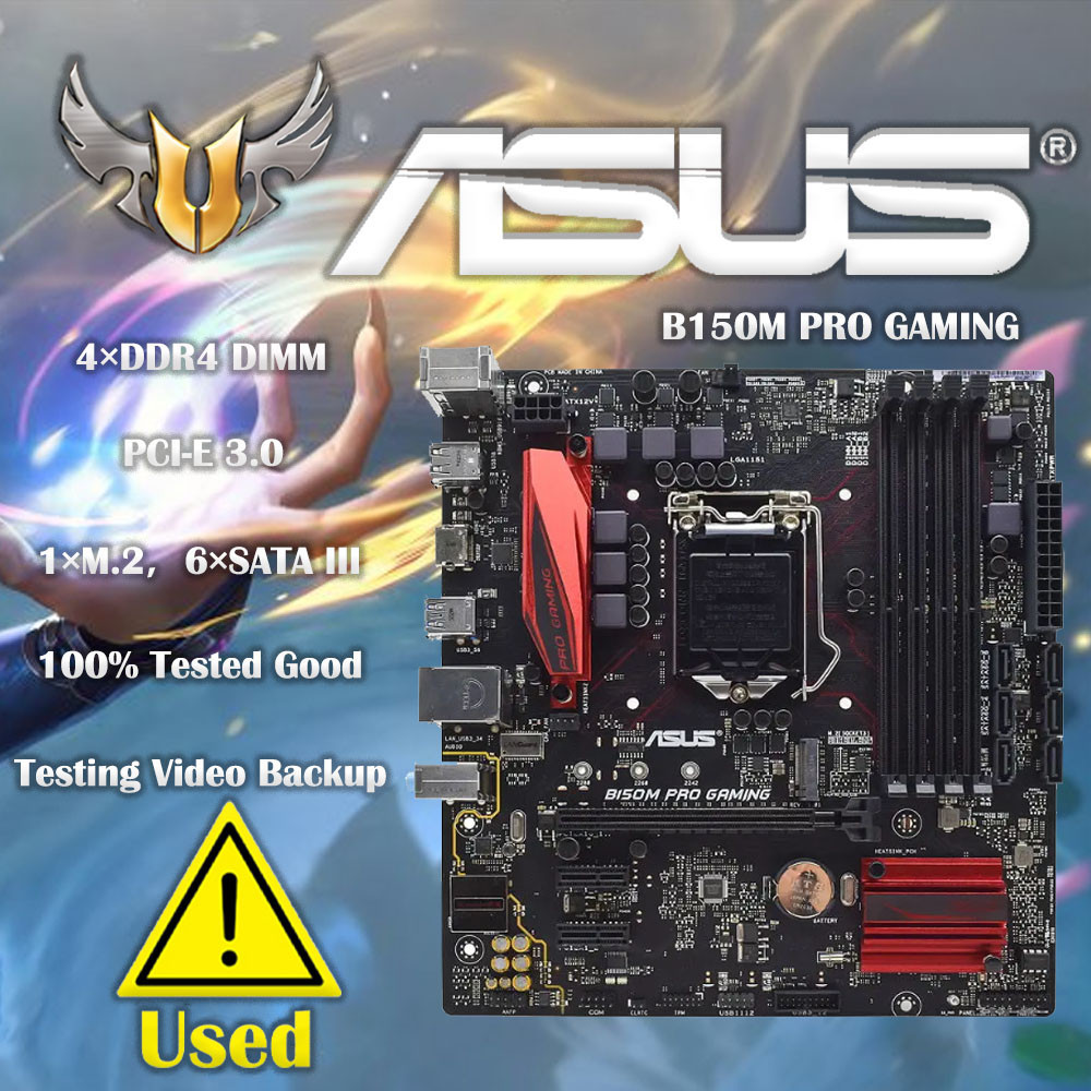 ASUS B150M PRO GAMING LGA 1151 Intel B150 B150M Desktop PC Motherboard DDR4 64GB  M.2 HDMI PCI-E 3.0