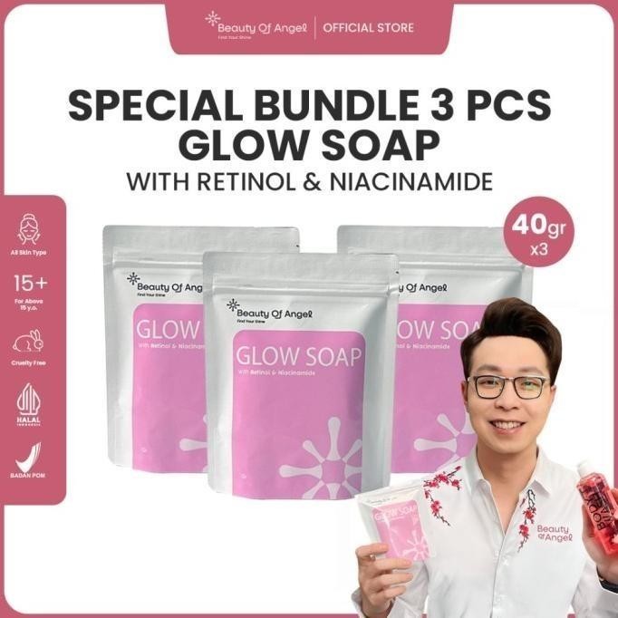SABUN WAJAH PENGHILANG FLEK HITAM > GLOW SOAP DR RICHARD LEE ORIGINAL PROMO PAKET 3 PCS BEAUTY OF