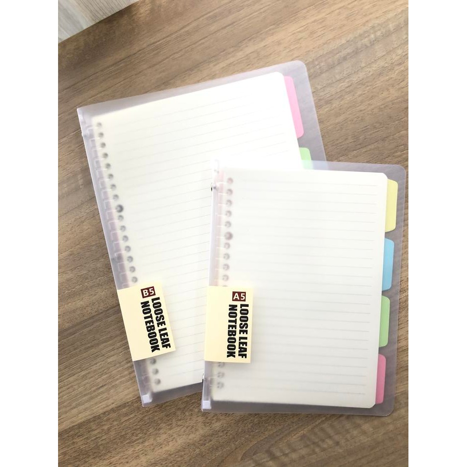 

BEST SELLER BINDER TRANSPARAN SLIM SMART RING FILE BINDER A5 B5