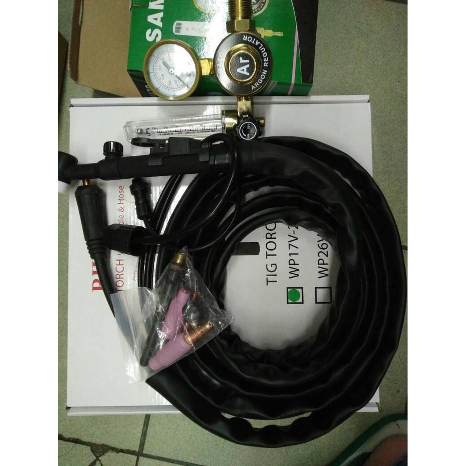 Limited Stang Las Argon Tig Torch Wp17V Plus Regulator Argon Samato
