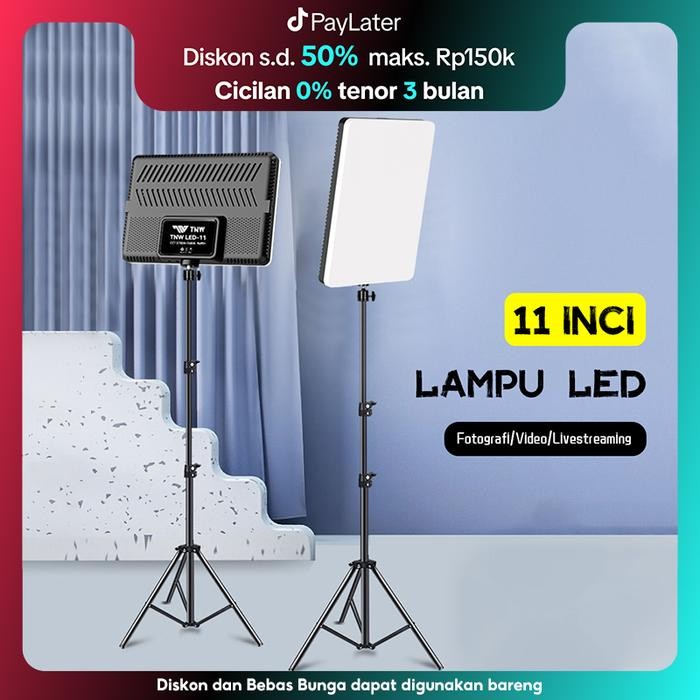 TNW Lampu FotoLed Lampu LightingLampu Sorot Lighting Studio+Tripod Lampu Konten Kreator Lighting