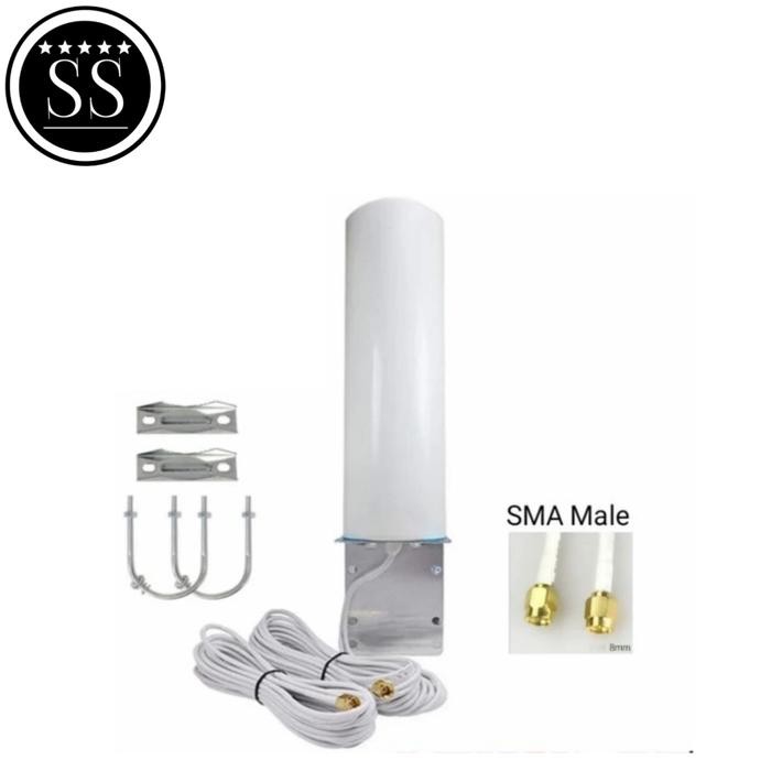antena modem router gsm wifi 4g lte omni outdoor dual sma male 2m