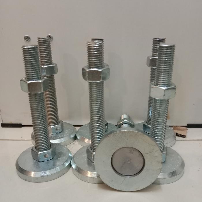 kaki adjuster Heavy duty M20 x10cm adjuster foot table Siku Meja besi dinding Engsel Lemari tukang