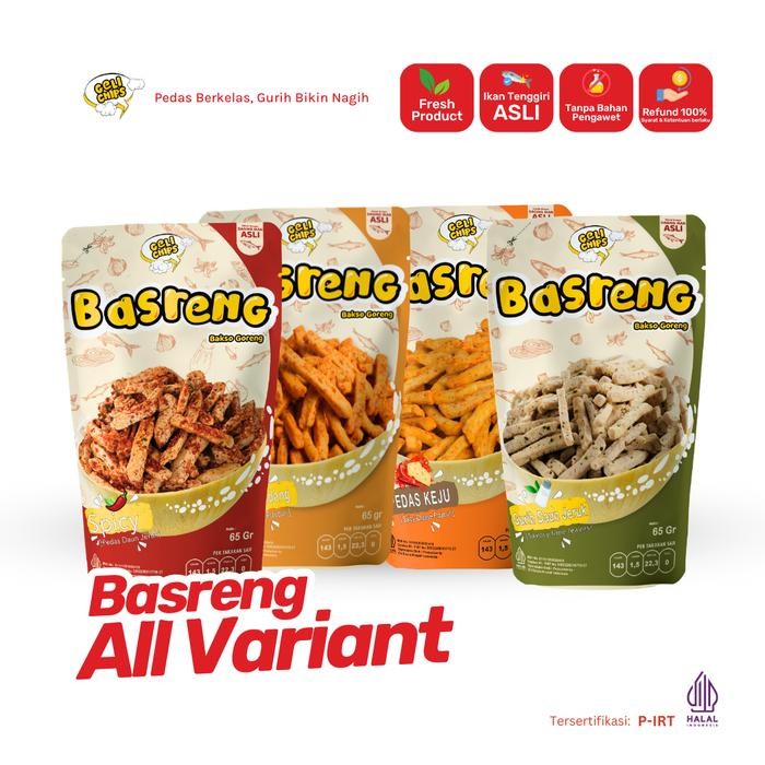 

Sedia GELICHIPS - ALL VARIANT BASRENG 65gr Makanan Ringan Pedas