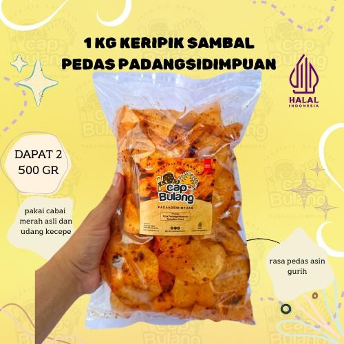 

Sedia Keripik Sambal Pedas Khas Padangmpuan Ukuran 1KG